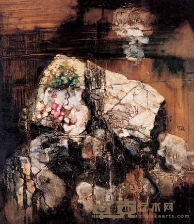 周春芽 山石图 150×129cm